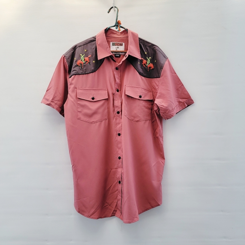 RVLTS x Justin Warner Collab Cowboy Roper Shirt Mens Medium Western Embroidered - Picture 14 of 14